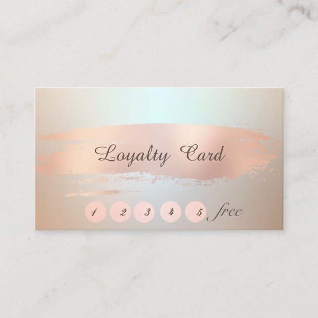 Cartão De Fidelidade Elegante Na moda, Brush Stroke Loyalty Card (Frente)