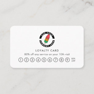Cartão De Fidelidade Empresa de Logotipo para Empresas Moderno