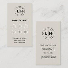 Cartão De Fidelidade Empresa mínima moderna