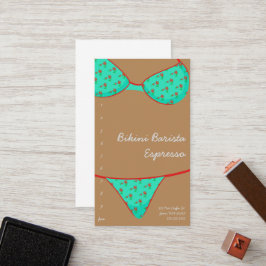 Cartão De Fidelidade Espresso Drive-Thru Red Bikini Barista