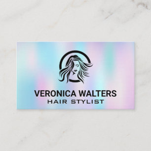 Cartão De Fidelidade Estilista de Cabelos Logotipo de cabelo para uso