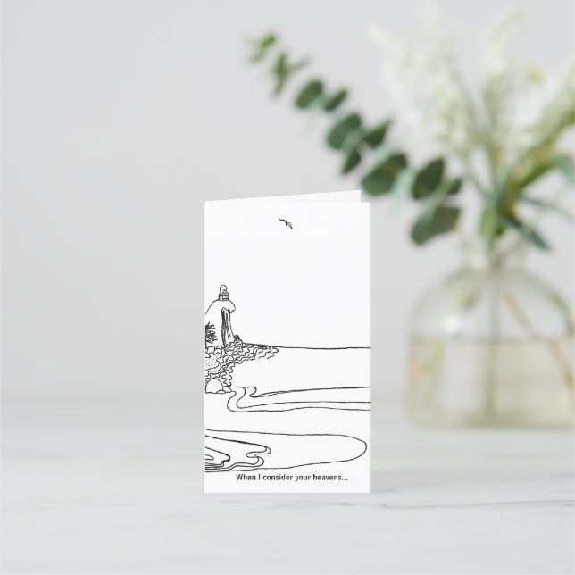 Cartão De Fidelidade "Eu considero seus céus"... Escritura (Frente)