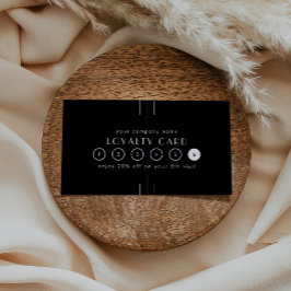 Cartão De Fidelidade EVERLY Art Deco Black Business Reward 6 Punch