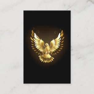 Cartão De Fidelidade Faux Gold Foil Peace Dove em Preto