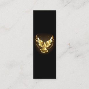 Cartão De Fidelidade Faux Gold Foil Peace Dove em Preto