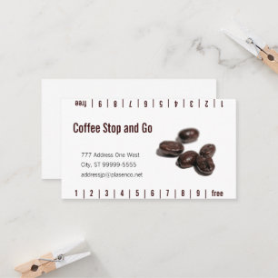 Cartão De Fidelidade Feijões de café