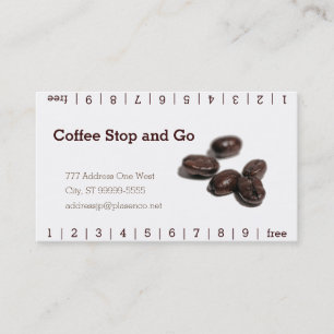 Cartão De Fidelidade Feijões de café