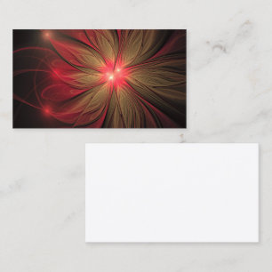 Cartão De Fidelidade Flor fractal de fanfarrão vermelho