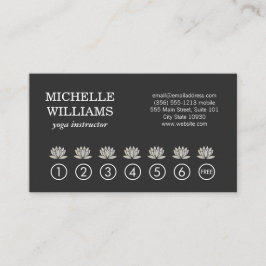 Cartão De Fidelidade Flor Lotus/Cartão de Almoço de Meditação de Yoga