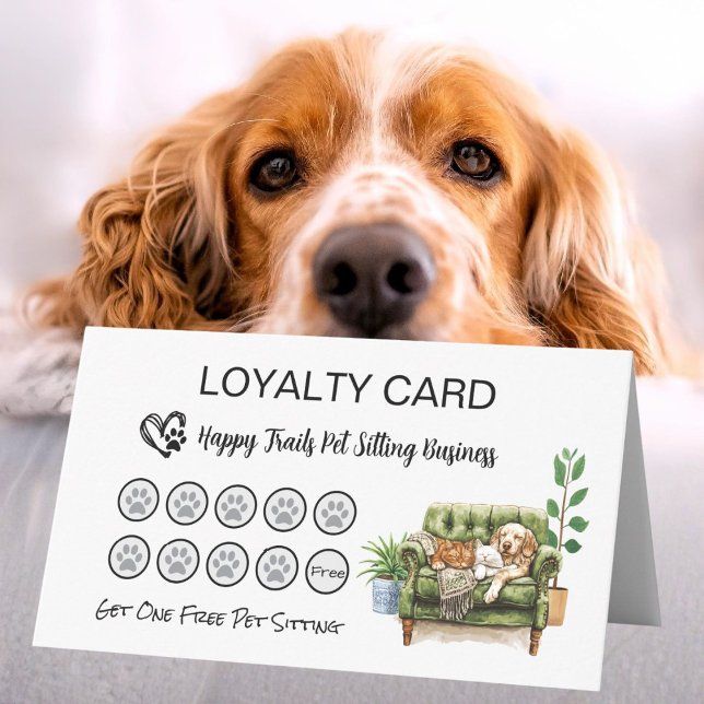 Cartão de Fidelidade Folha Dupla (loyalty card for pet sitter)
