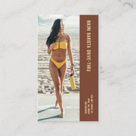 Cartão De Fidelidade Foto: Amarelo Bikini Barista - Café Duplo