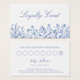 Cartão de fidelidade francês para flores silvestre