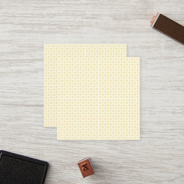 Cartão De Fidelidade fundo amarelo e branco com pequenos círculos (Frente/Verso In Situ)