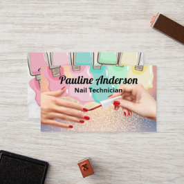Cartão De Fidelidade Fundo da Glitter | Líquido Polonês de Manicure Nai