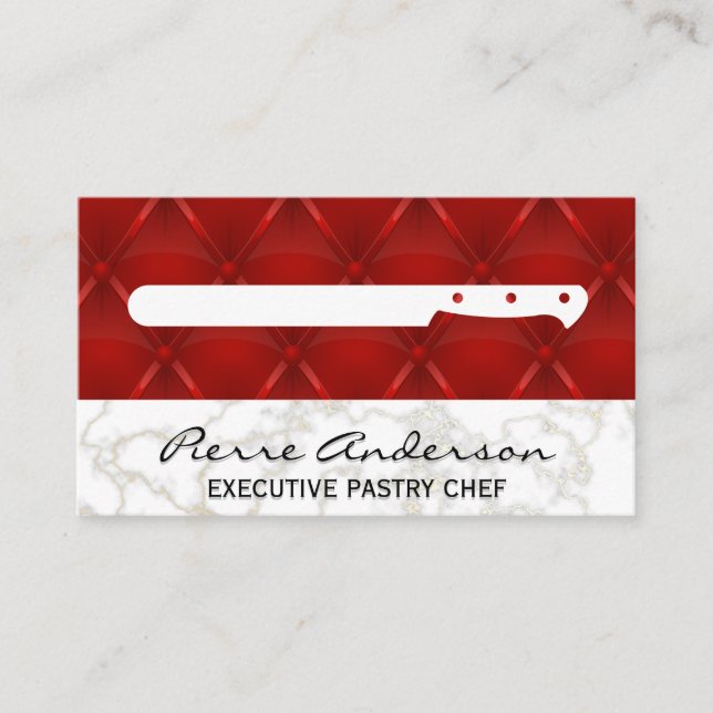 Cartão De Fidelidade Fundo de Upholster de Couro e Couro Culinário (Frente)