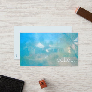 Cartão De Fidelidade Gauzy Back Yard Watercolor Café Simples de Lealdad