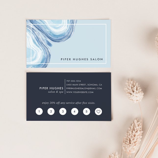 Cartão De Fidelidade Geodo Wave Azul | Lealdade (Criador carregado)