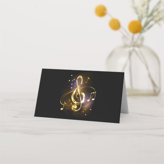 Cartão De Fidelidade Gold Treble Clef Music (Frente)