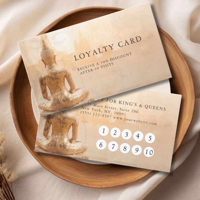 Cartão De Fidelidade Golden Buddha Salon 10 Visit Loyalty Card (Golden Buddha Salon 10 Visit Loyalty Card)