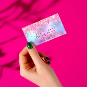 Cartão De Fidelidade Gotejamentos Ombre do maquilhador do perfurador do
