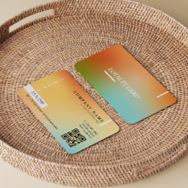 Cartão De Fidelidade Gradiente Holográfico Estheticista Código Qr Moder