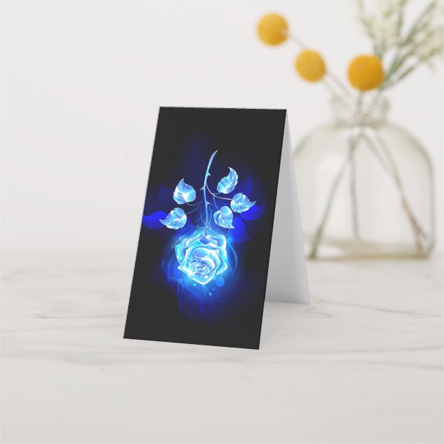 Cartão De Fidelidade Gravação de Rosa Azul (Verso)