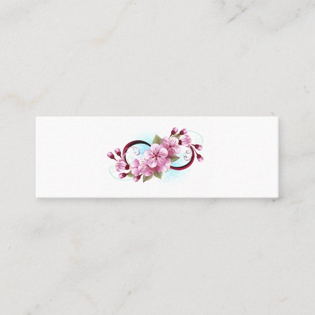 Cartão De Fidelidade Infinidade com Flores de Flor Sakura (Frente)