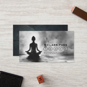 Cartão De Fidelidade Instrutor de Meditação de Yoga Lotus Pose 5 Passe