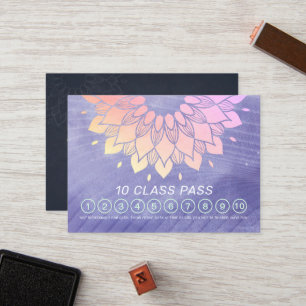 Cartão De Fidelidade Instrutor de Meditação Yoga 10 Classe Pass