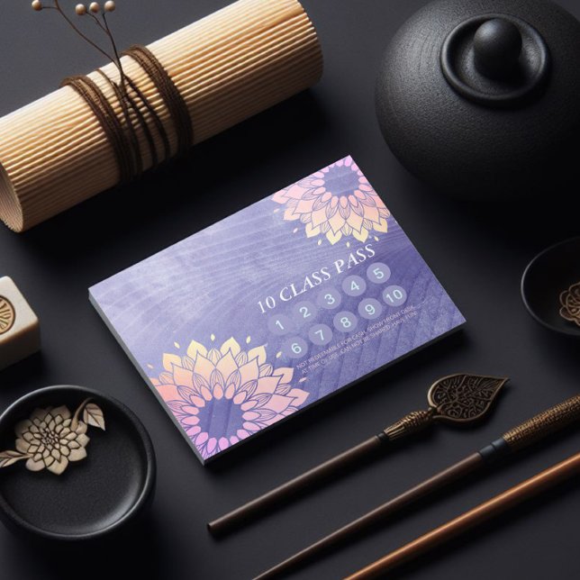 Cartão De Fidelidade Instrutor de Meditação Yoga 10 Classe Pass (Criador carregado)