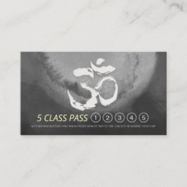 Cartão De Fidelidade Instrutor de Meditação Yoga 5 Classe Lealdade OM