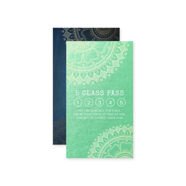 Cartão De Fidelidade Instrutor de Meditação Yoga Dourado Palala (Frente/Verso In Situ)