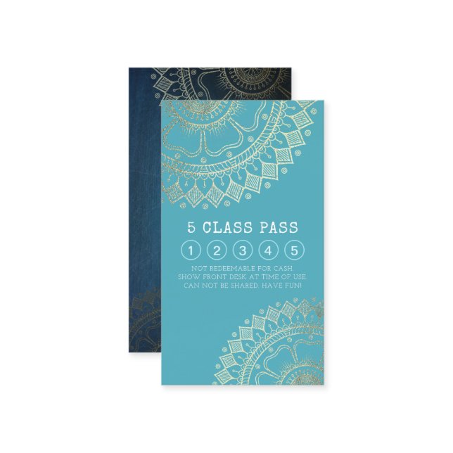 Cartão De Fidelidade Instrutor de Meditação Yoga Dourado Palala (Frente/Verso In Situ)