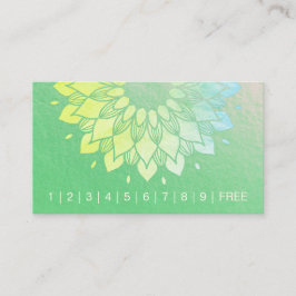 Cartão De Fidelidade Instrutor de Meditação Yoga Mandala Loyalty Punch