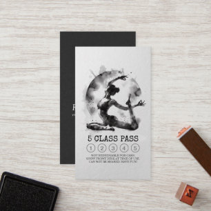 Cartão De Fidelidade Instrutor Yoga One-Legged King Pose 5 Class Pass