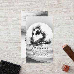 Cartão De Fidelidade Instrutor Yoga One-Legged King Pose 5 Class Pass