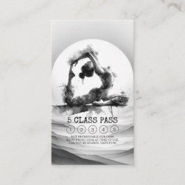 Cartão De Fidelidade Instrutor Yoga One-Legged King Pose 5 Class Pass