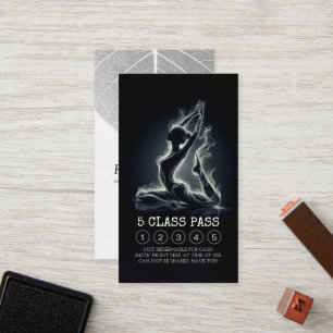 Cartão De Fidelidade Instrutor Yoga One-Legged King Pose 5 Class Pass