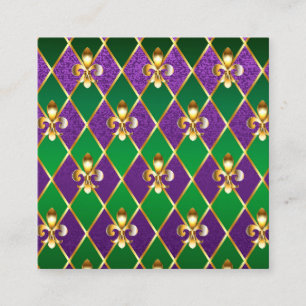 Cartão De Fidelidade Jewelry Background Mardi Gras