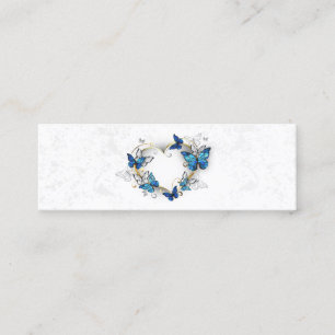 Cartão De Fidelidade Jewelry Heart with Butterflies Morpho