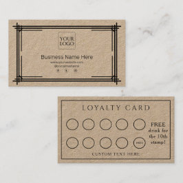 Cartão De Fidelidade Kraft Formal Business Café Café Café Salão