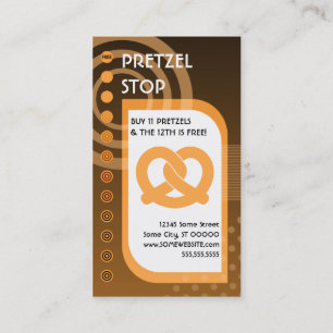 Cartão De Fidelidade laranjas de lealdade de pretzel suave