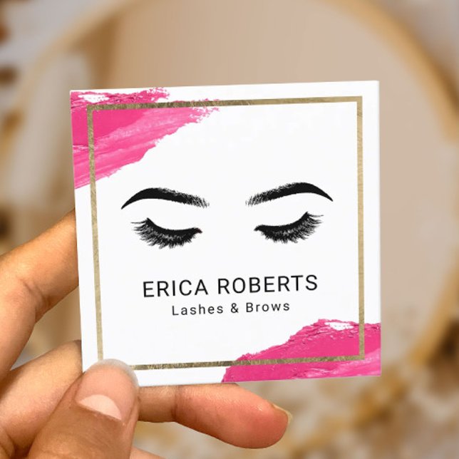 Cartão De Fidelidade Lashes & Brows Makeup Artist 12 Punta a lealdade (Criador carregado)