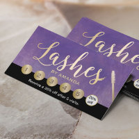 Lashes Makeup Artist Watercolor Loyalty Punch