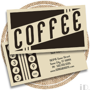 Cartão De Fidelidade lealdade ao cliente de café retrô