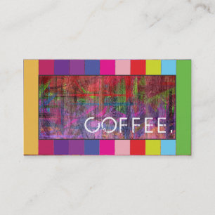 Cartão De Fidelidade Lealdade Café Almoço Cor da Madeira Retrorna Olh