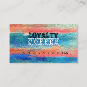 Cartão De Fidelidade Lealdade Café Almoço de Madeira Colorida #6
