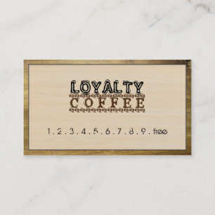Cartão De Fidelidade Lealdade Café Punch Modern Wood #4