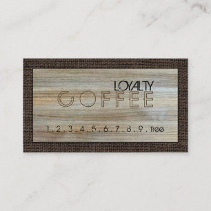 Cartão De Fidelidade Lealdade Café Punch Modern Wood #7