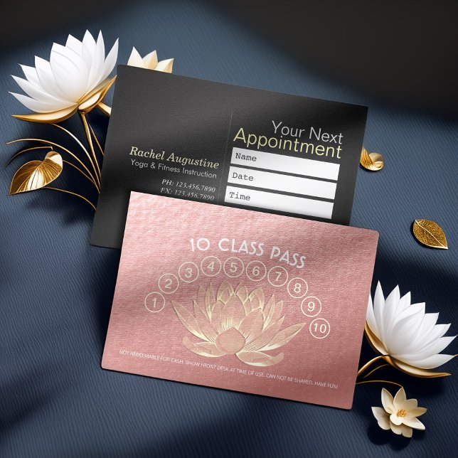 Cartão De Fidelidade Lealdade de classe de instrutor de meditação ioga (Criador carregado)